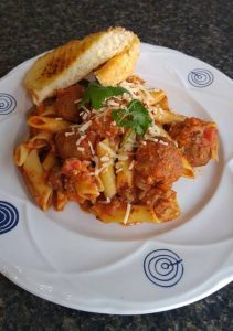 penne-and-meatballs